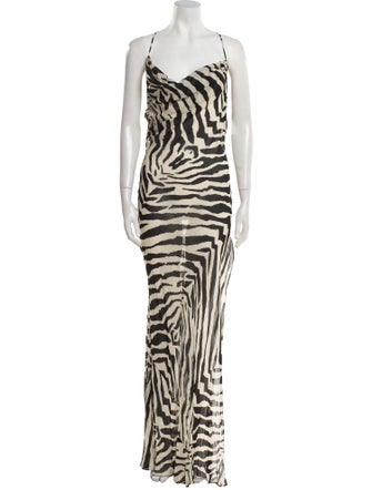 Rat & Boa Animal Print Long Dress