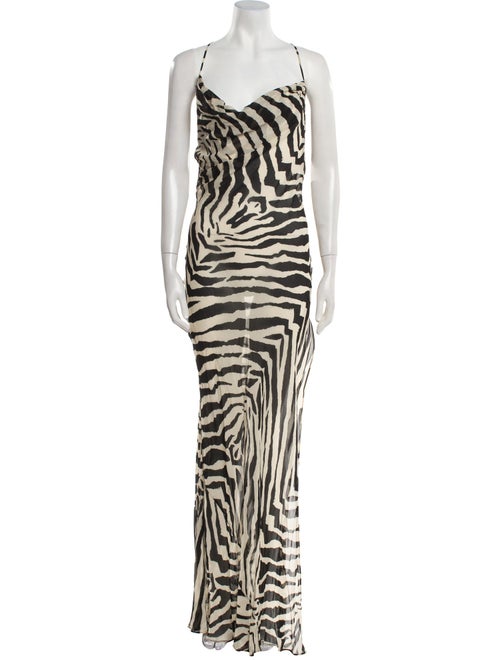 Rat & Boa Animal Print Long Dress
