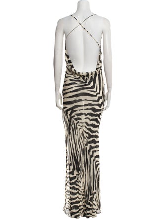 Rat & Boa Animal Print Long Dress