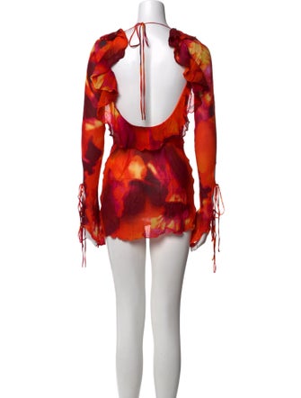 Rat & Boa Tie-Dye Print Mini Dress
