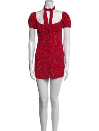 Rat & Boa Floral Print Mini Dress