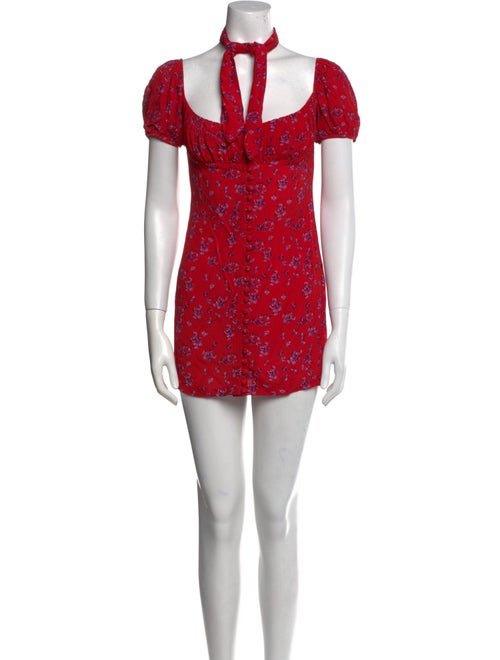 Rat & Boa Floral Print Mini Dress