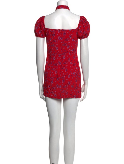 Rat & Boa Floral Print Mini Dress