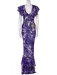 Rat & Boa Tie-Dye Print Long Dress