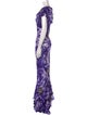 Rat & Boa Tie-Dye Print Long Dress