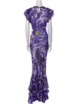 Rat & Boa Tie-Dye Print Long Dress