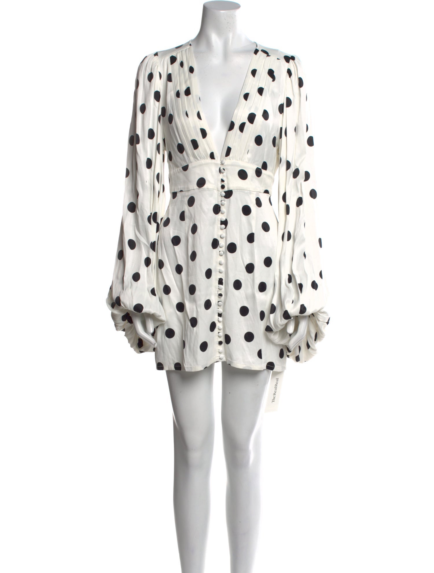 Rat & Boa Polka Dot Print Mini Dress