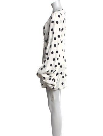 Rat & Boa Polka Dot Print Mini Dress