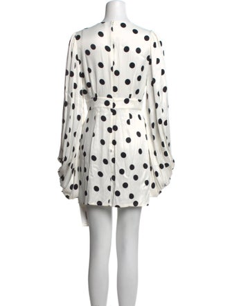 Rat & Boa Polka Dot Print Mini Dress