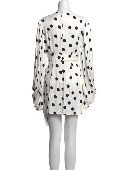 Rat & Boa Polka Dot Print Mini Dress