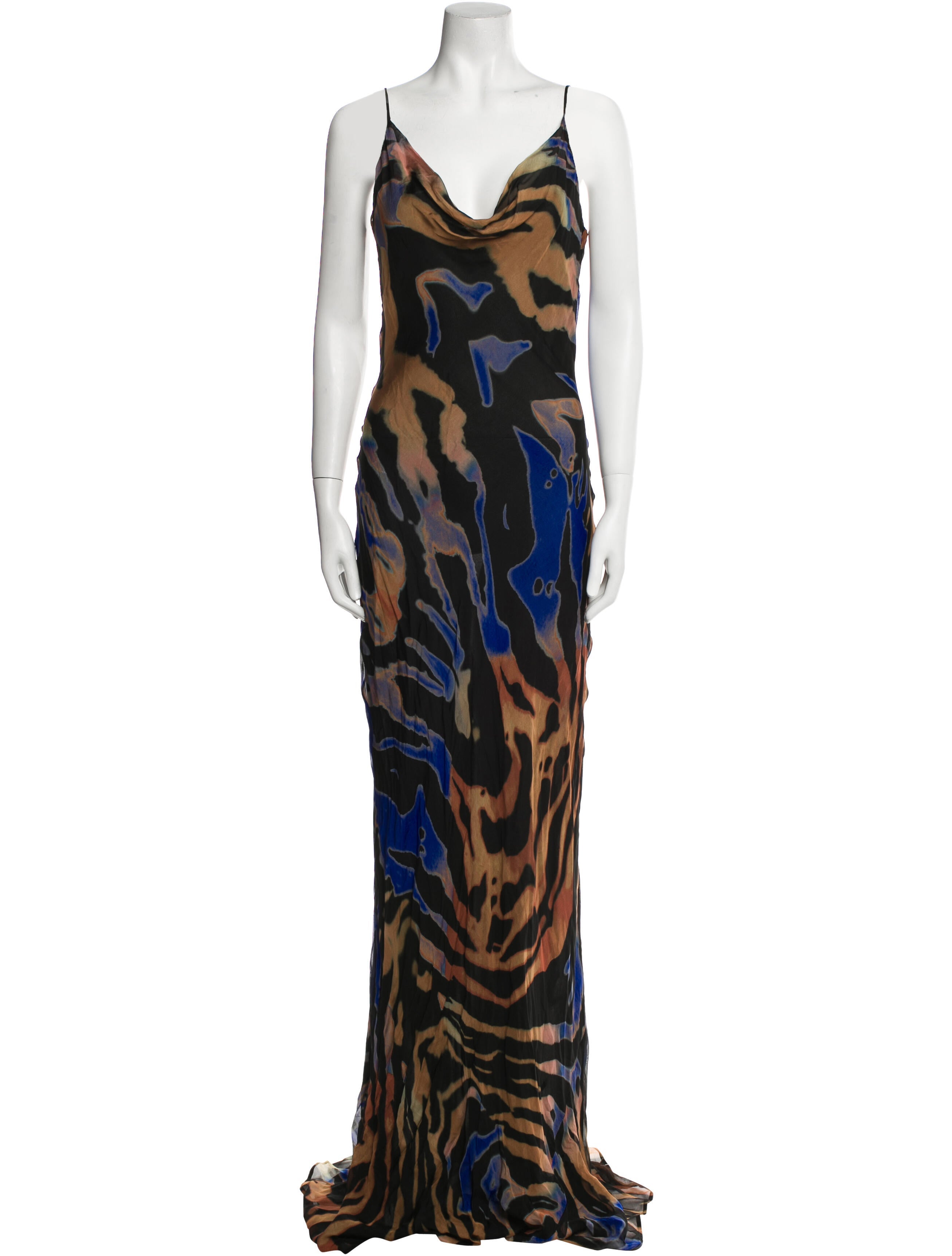 Rat & Boa Animal Print Long Dress