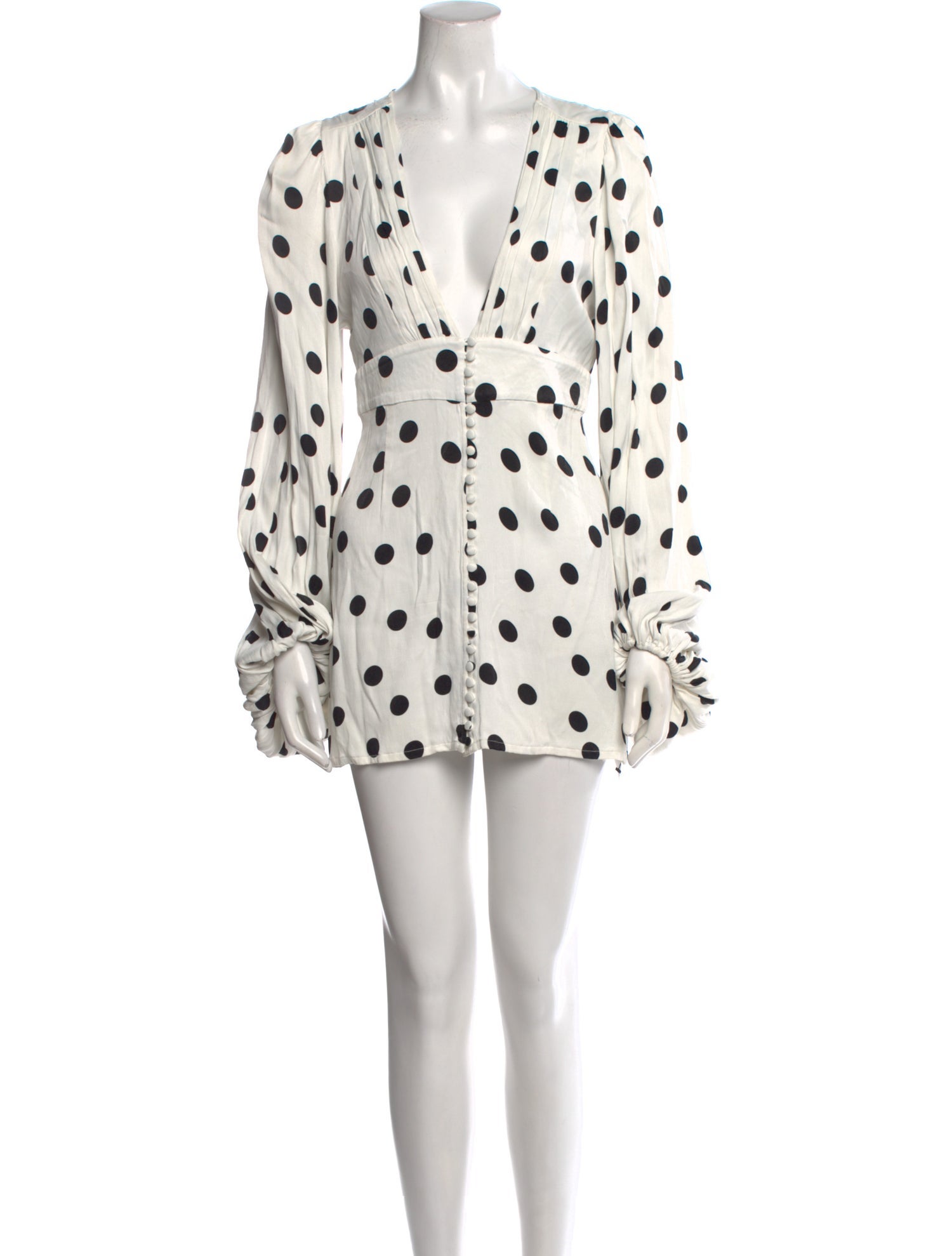 Rat & Boa Polka Dot Print Mini Dress