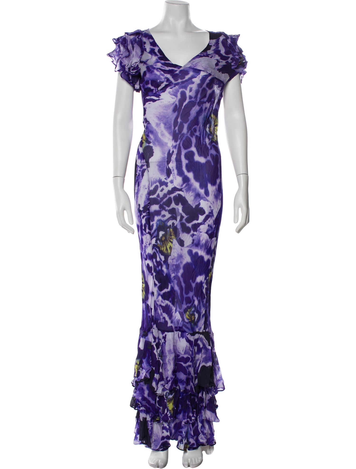 Rat & Boa Tie-Dye Print Long Dress