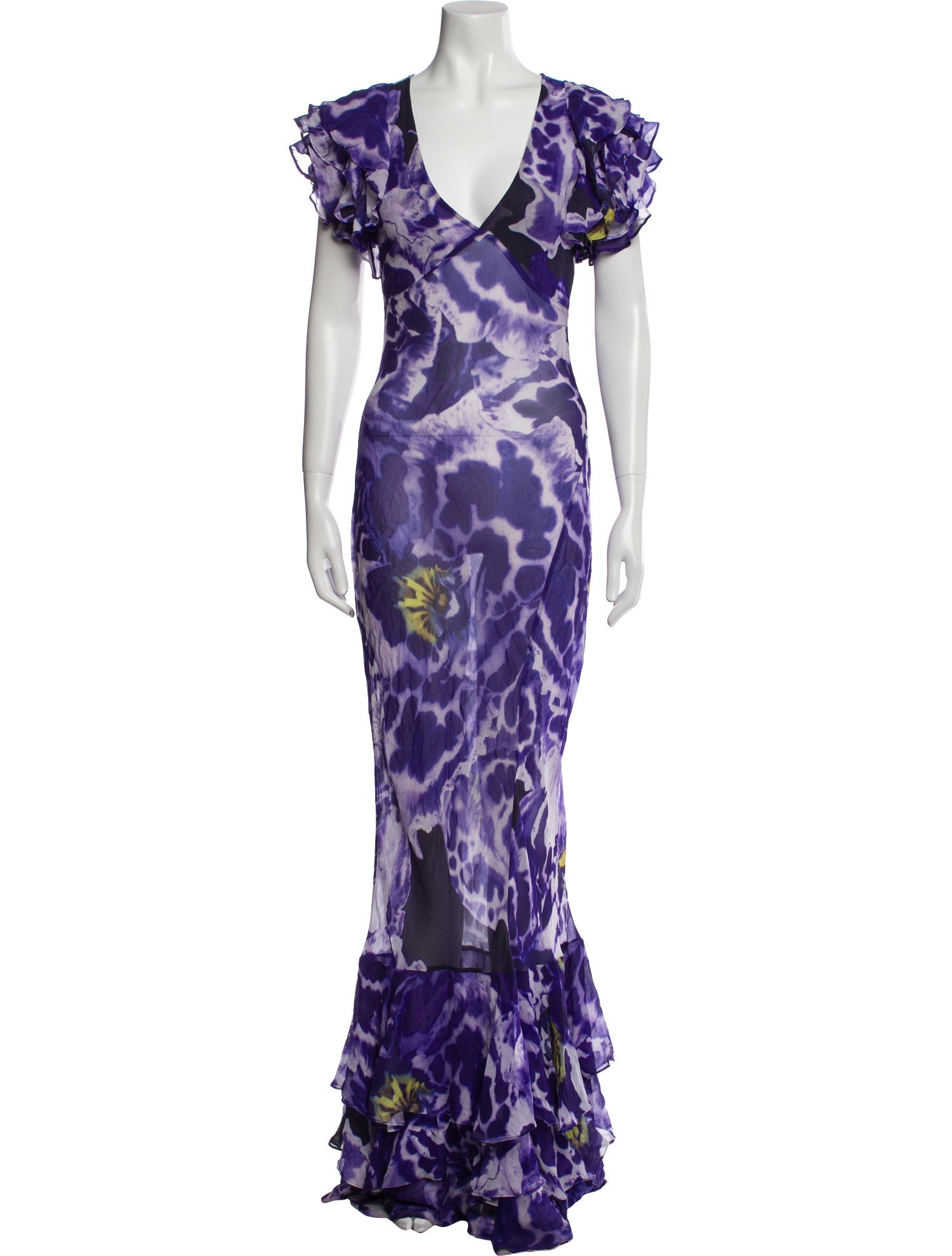 Rat & Boa Tie-Dye Print Long Dress