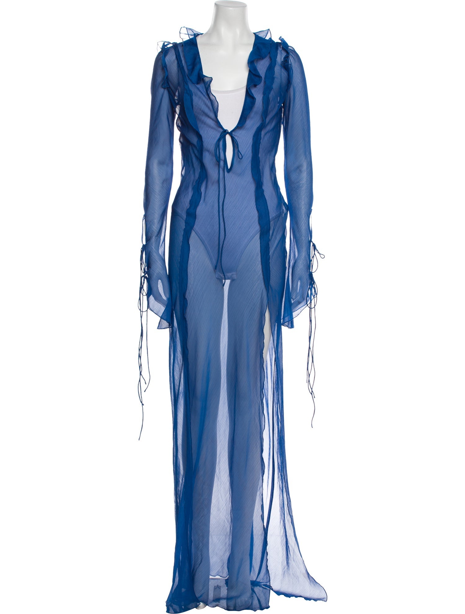 Rat & Boa Plunge Neckline Long Dress