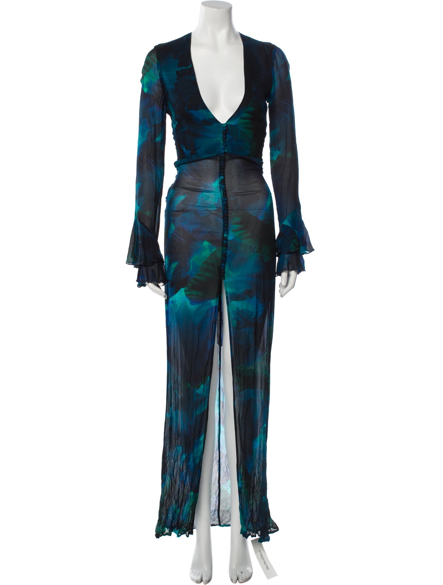 Rat & Boa Tie-Dye Print Long Dress