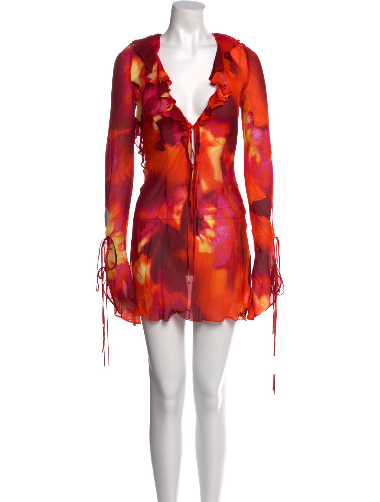 Rat & Boa Tie-Dye Print Mini Dress w/ Tags