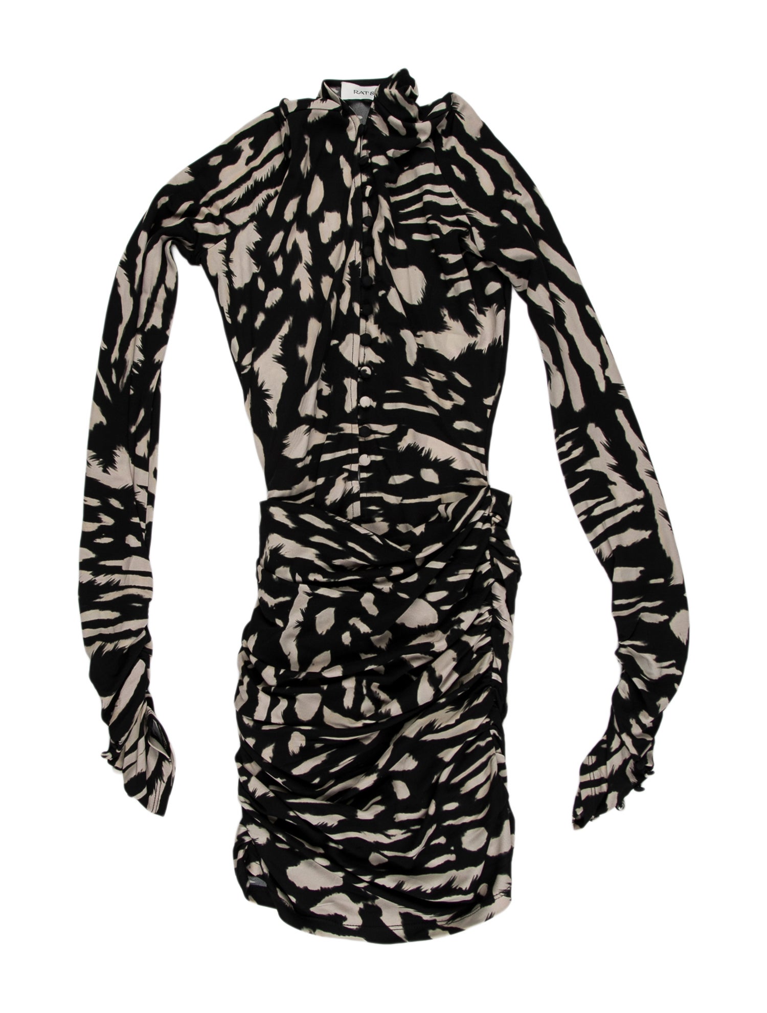 Rat & Boa Animal Print Mini Dress