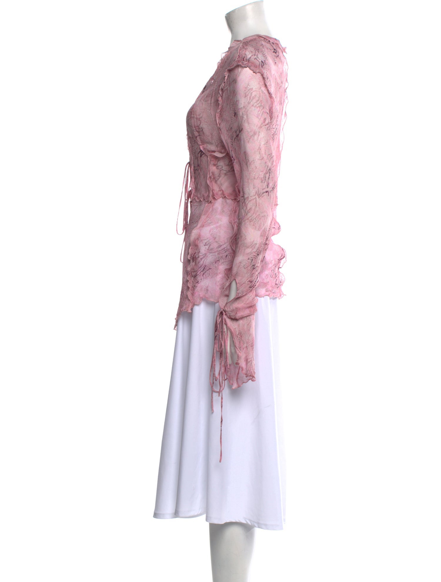 Rat & Boa Printed V-Neck Top