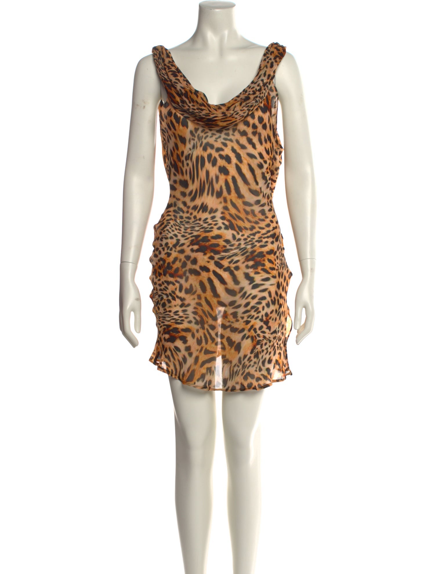 Rat & Boa Animal Print Mini Dress