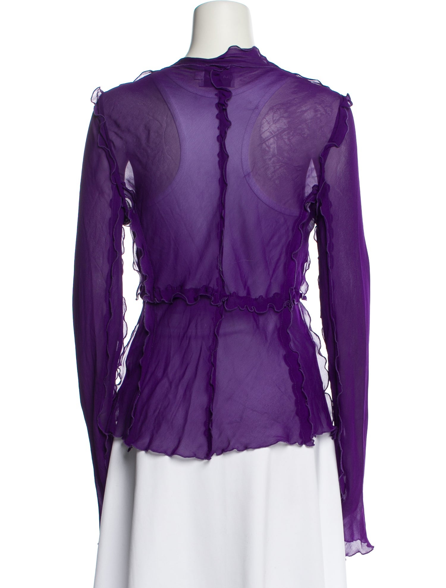 Rat & Boa V-Neck Long Sleeve Blouse