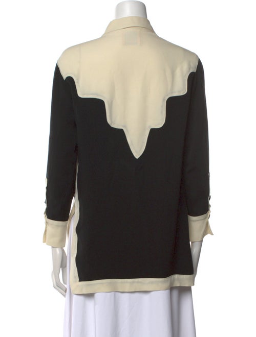 Rabôt Silk Printed Button-Up Top