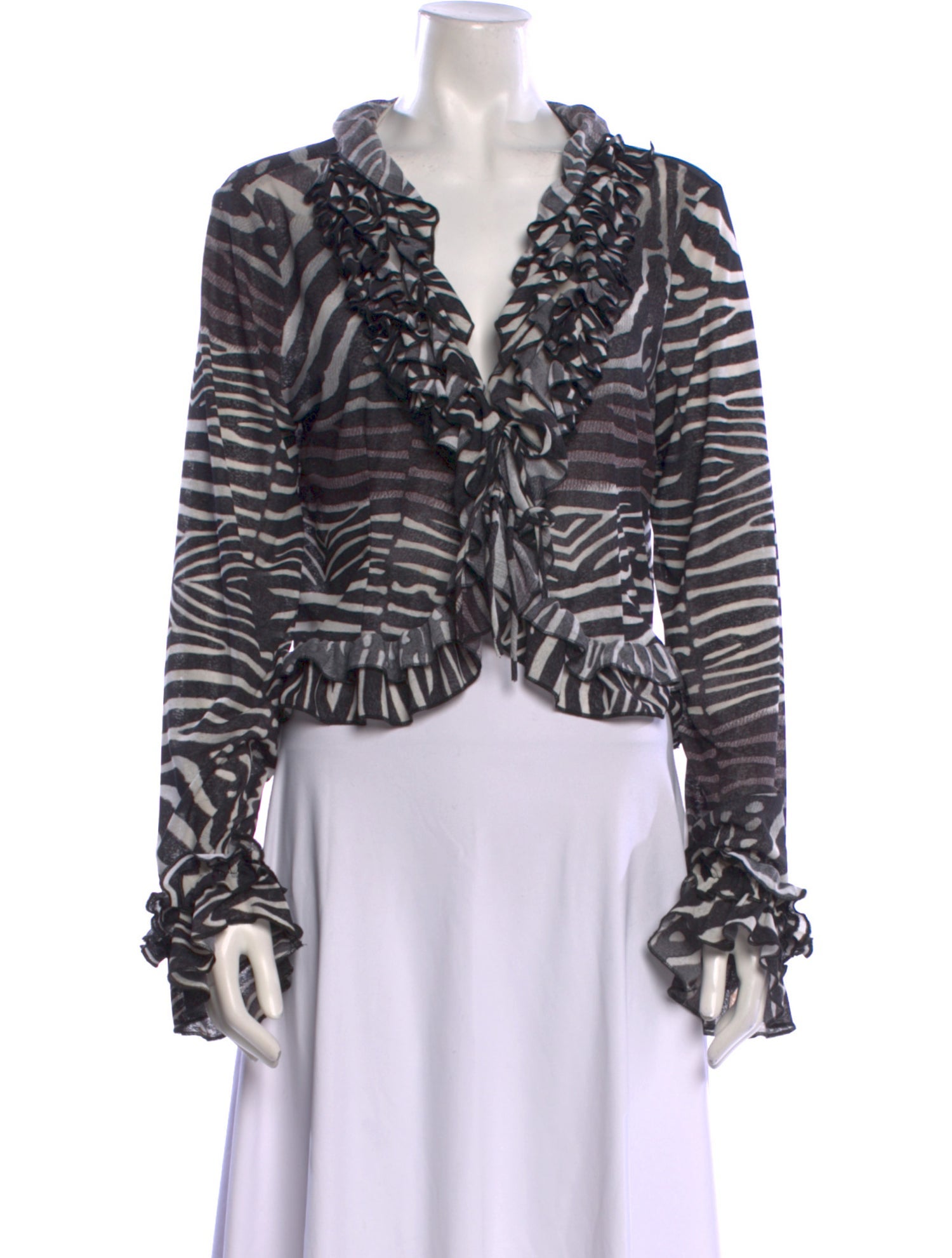 Rabôt Printed V-Neck Top