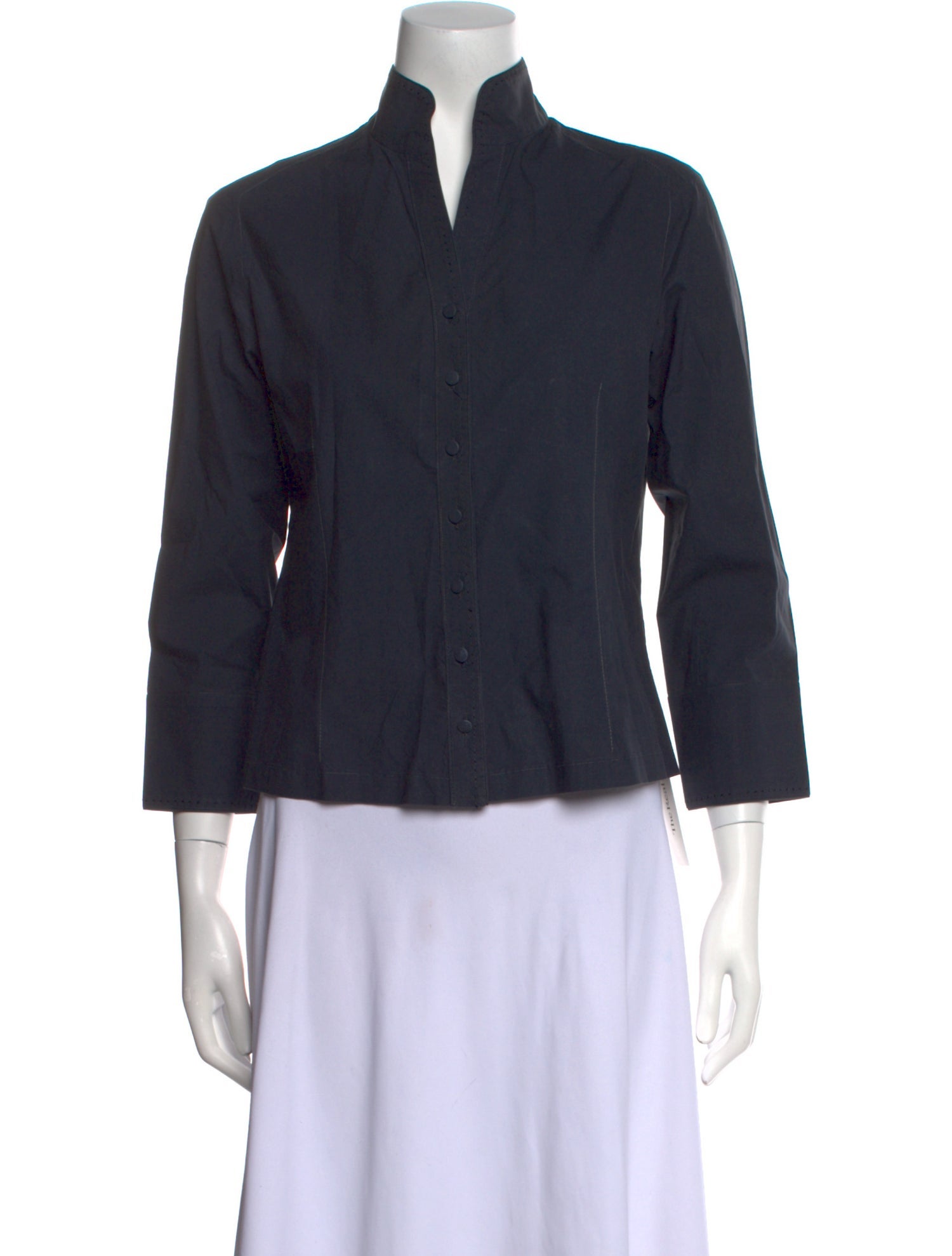 Shiatzy Chen Long Sleeve Button-Up Top