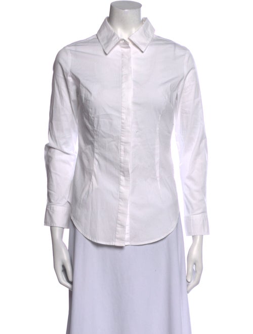 MNG Three-Quarter Sleeve Button-Up Top