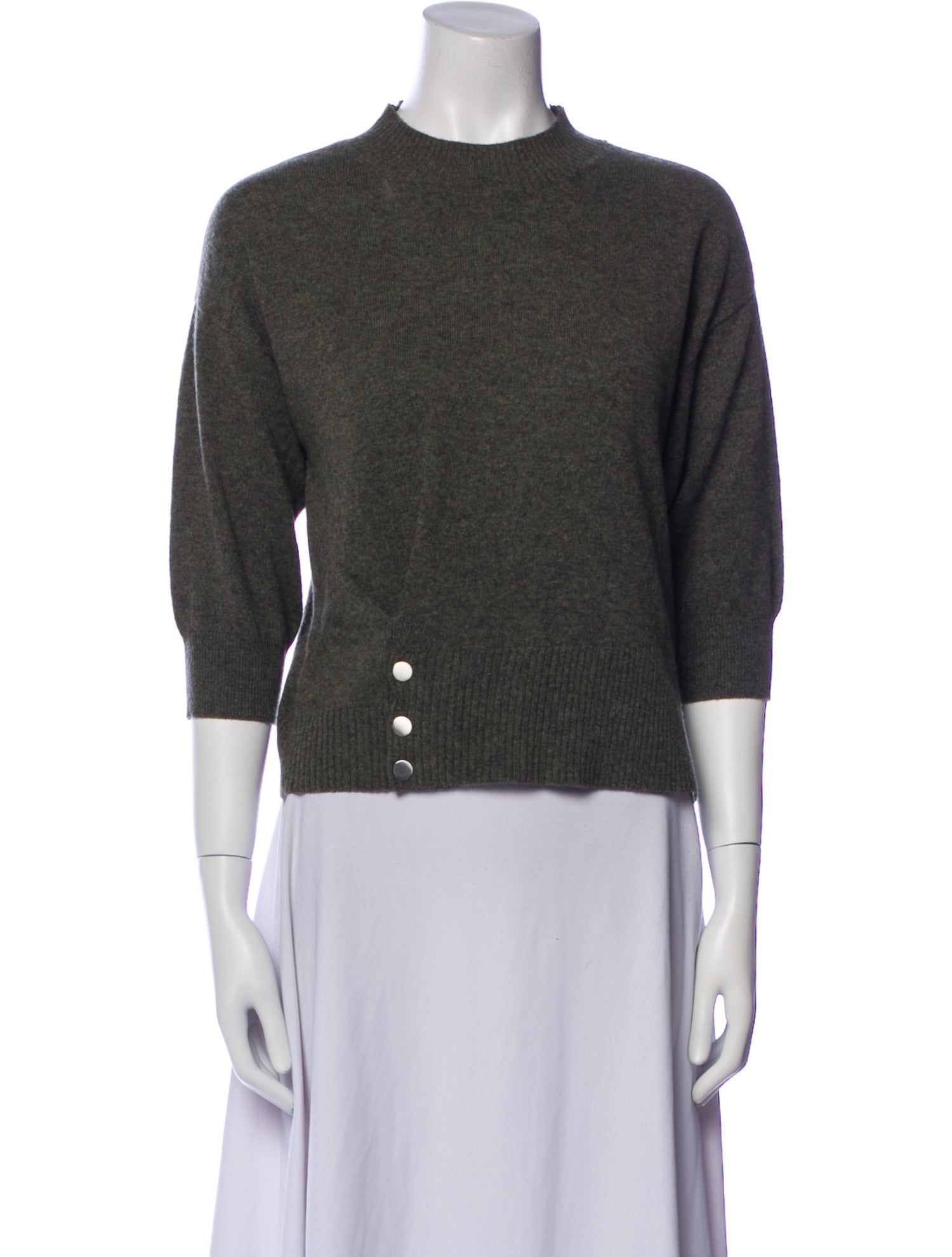 3.1 Phillip Lim Cashmere Mock Neck Crop Top