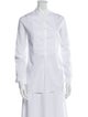 Massimo Alba Mock Neck Long Sleeve Button-Up Top