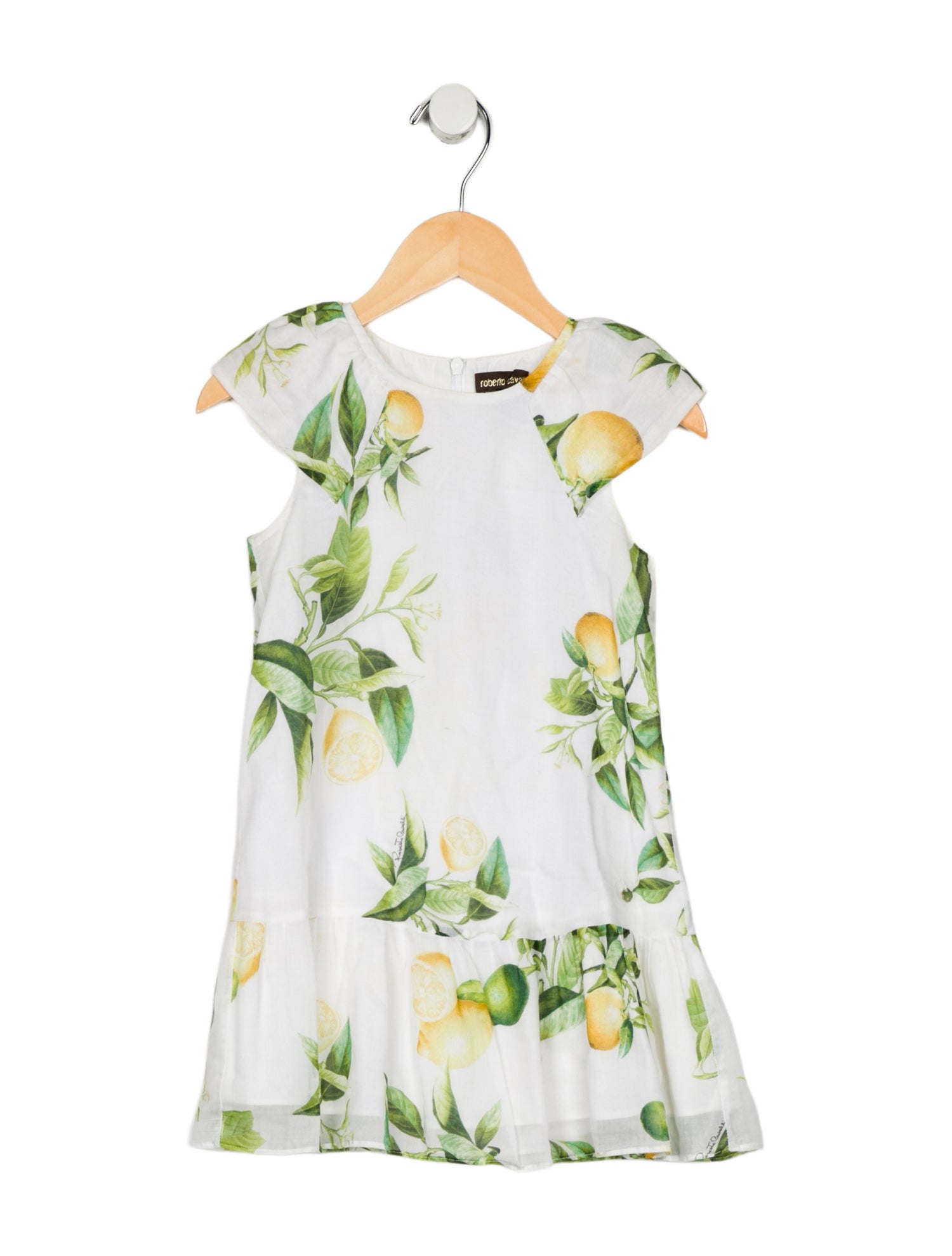 Roberto Cavalli Toddler Girls' Lemon Print Cap Sleeve Dress