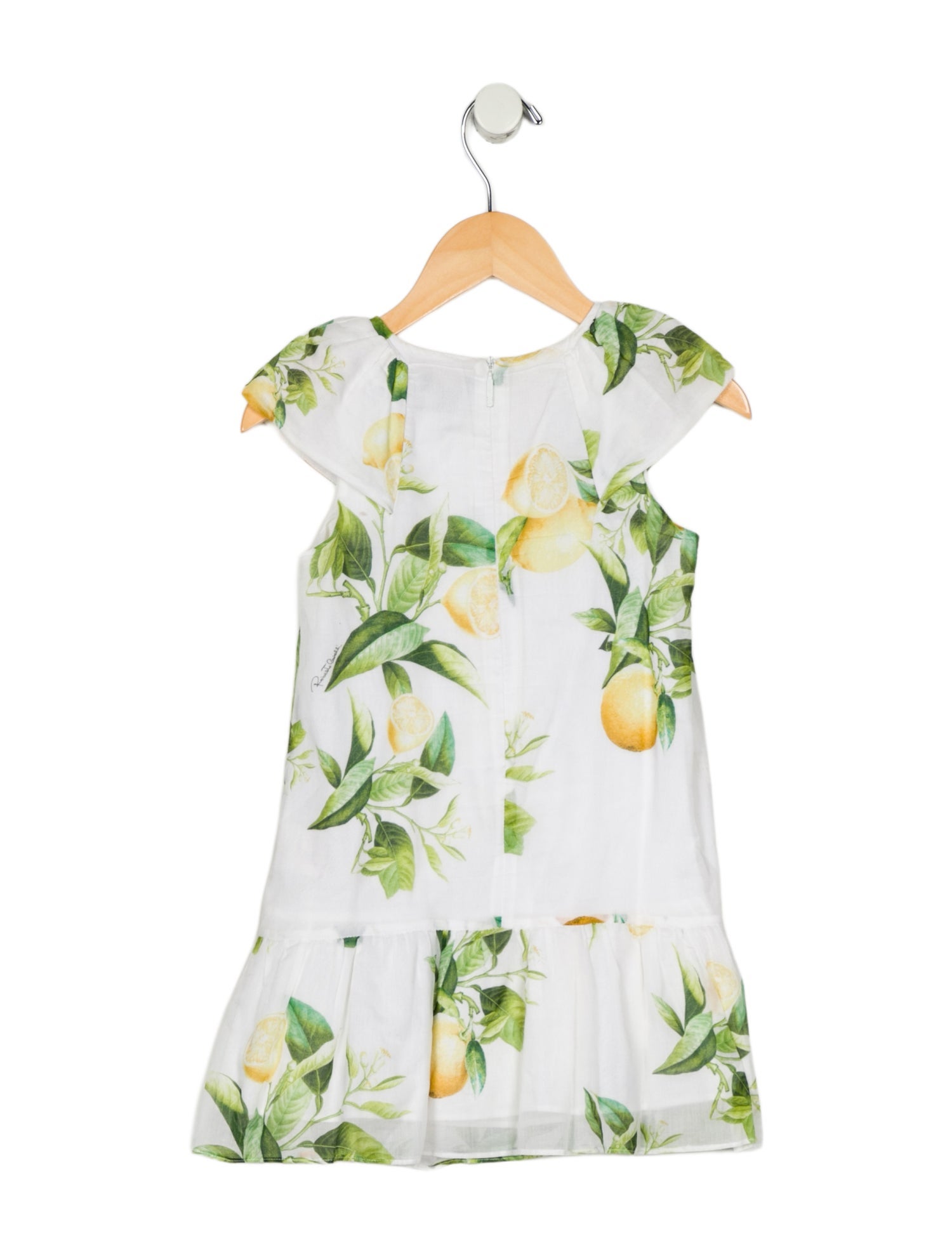 Roberto Cavalli Toddler Girls' Lemon Print Cap Sleeve Dress