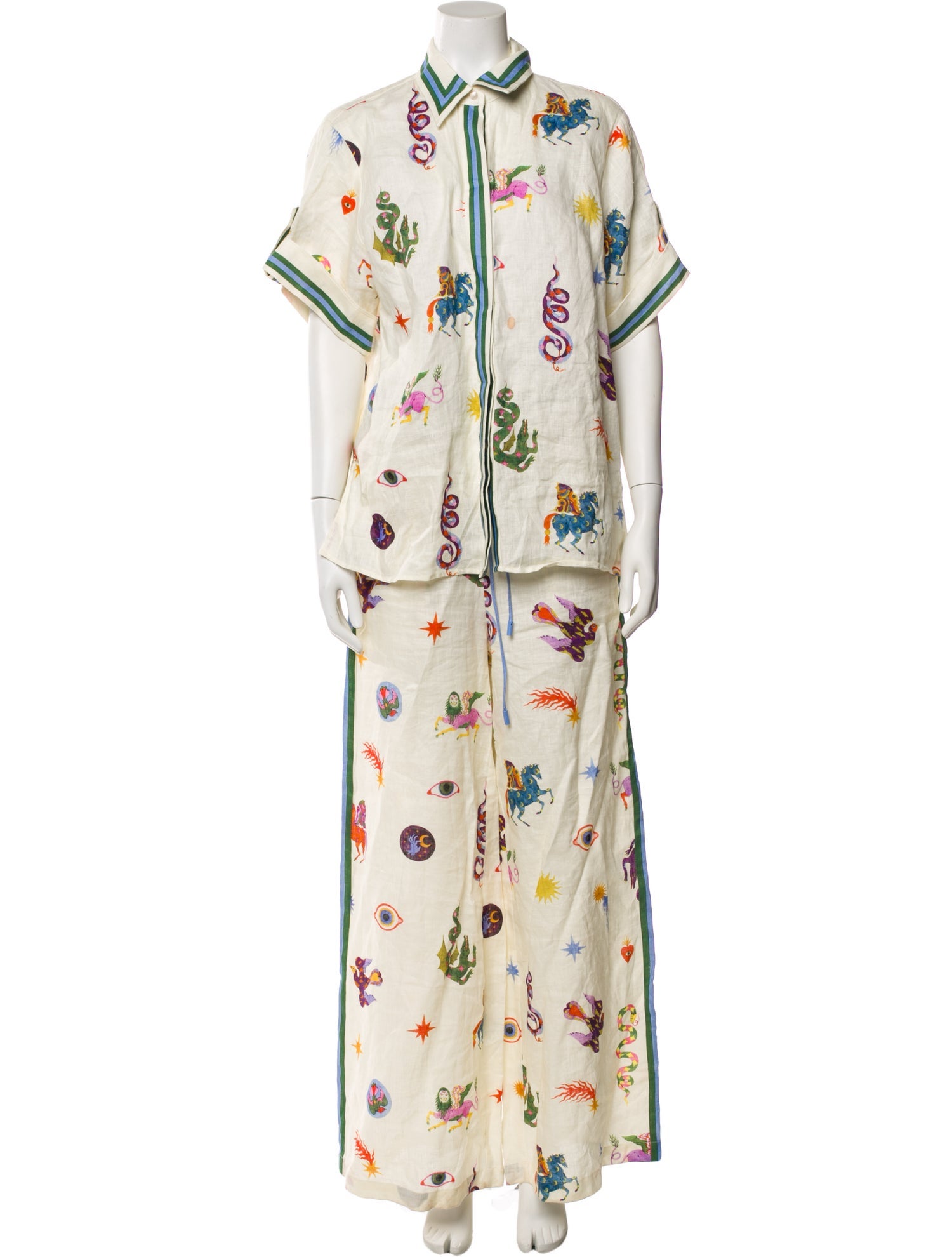 ALÉMAIS Linen Floral Print Set