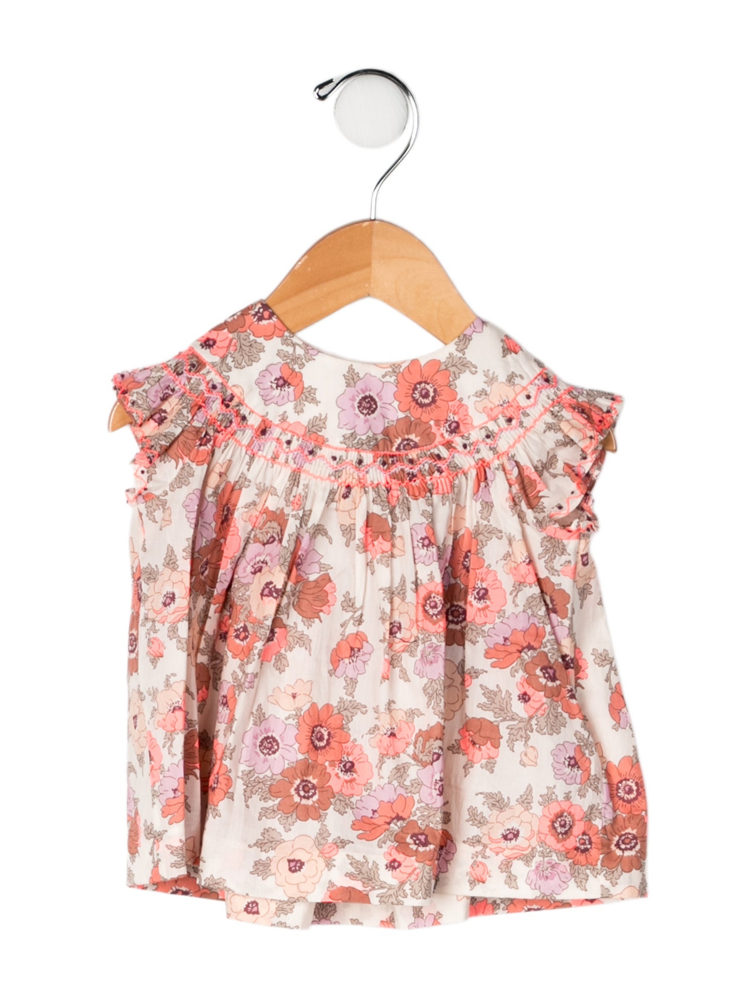 Bonpoint Printed Cotton Floral Blouse