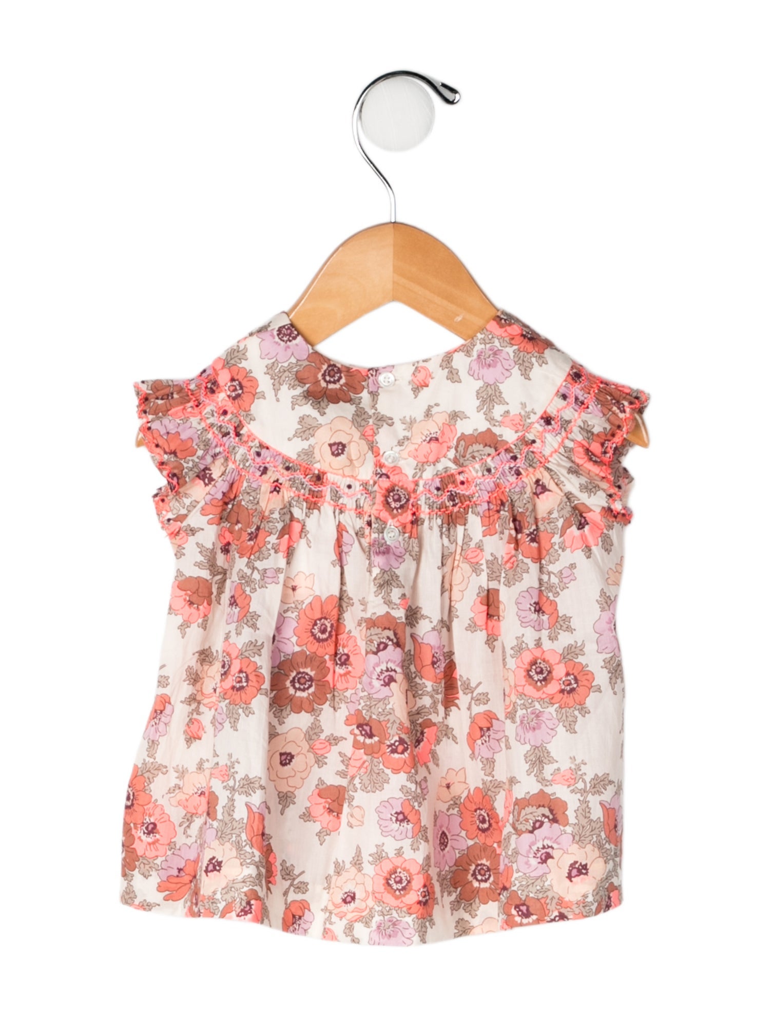 Bonpoint Printed Cotton Floral Blouse