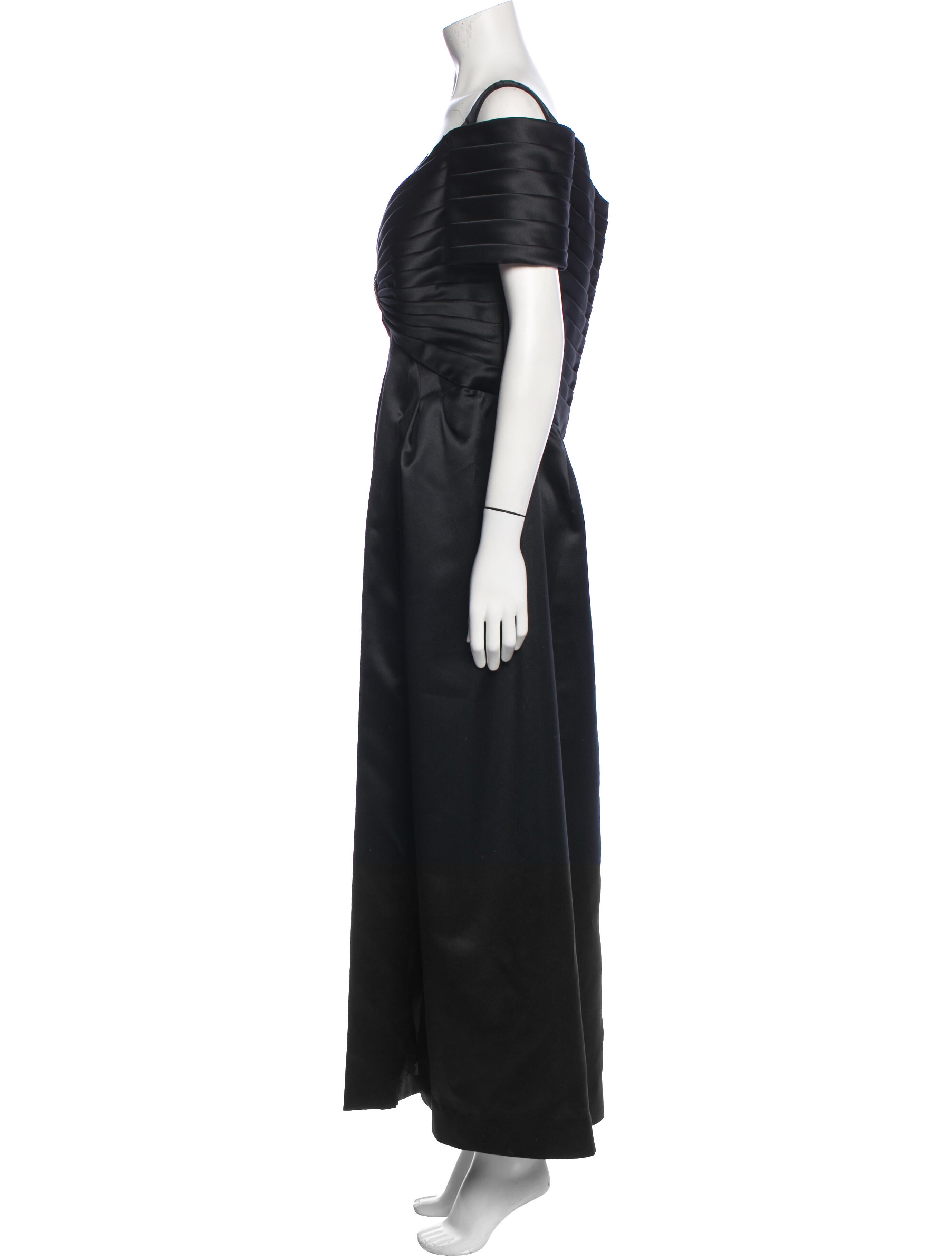 Rose Taft V-Neck Long Dress