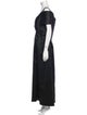 Rose Taft V-Neck Long Dress