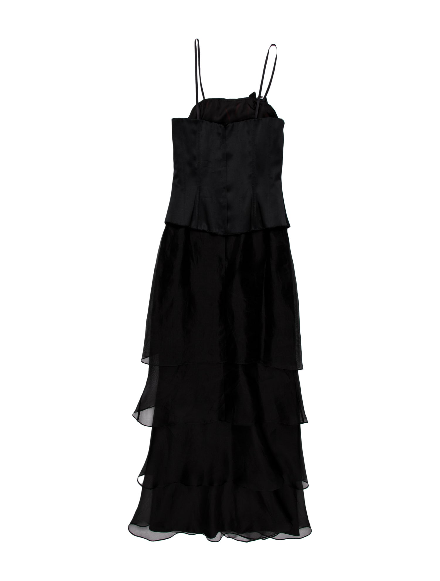 Rose Taft Silk Knee-Length Dress