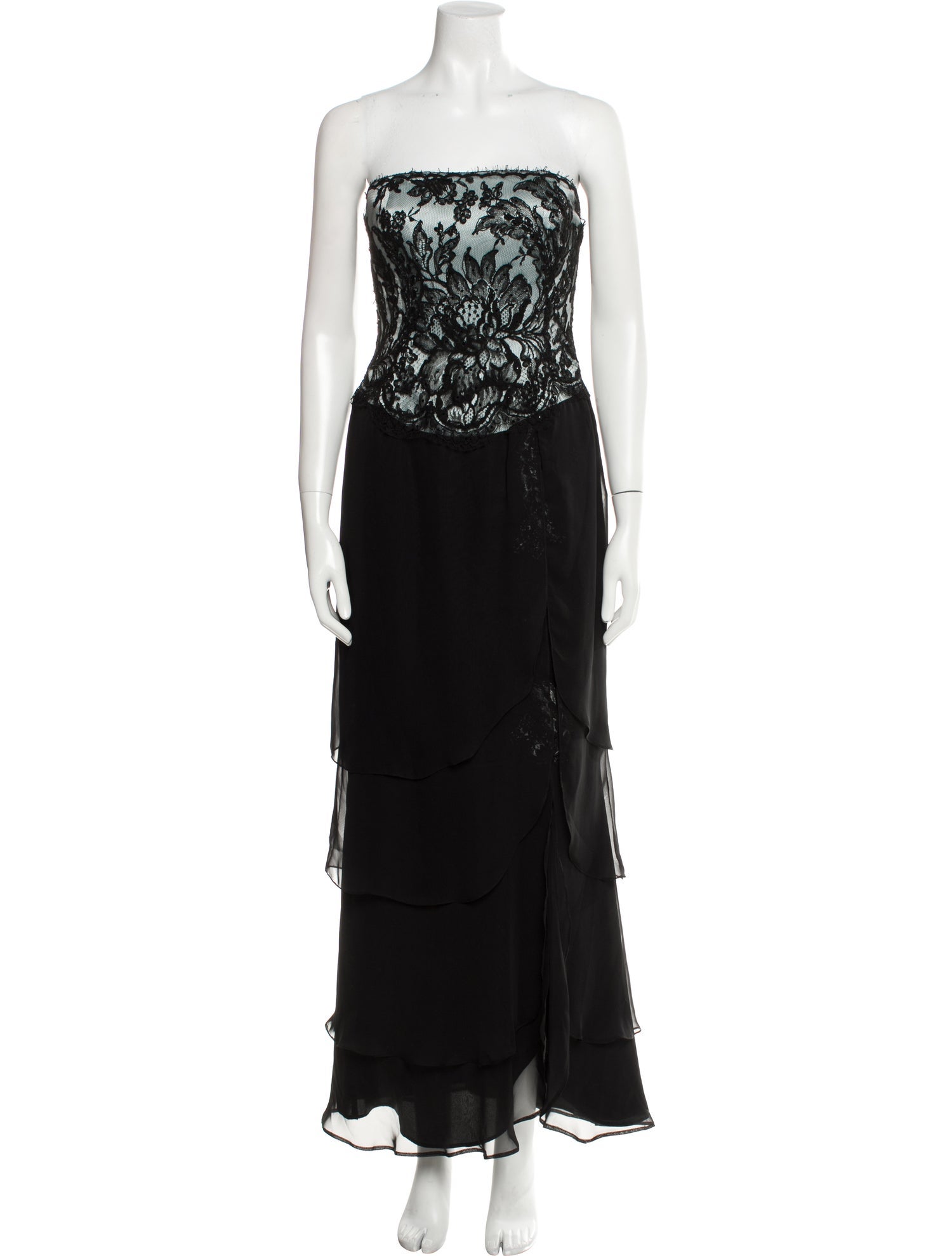 Rose Taft Strapless Long Dress