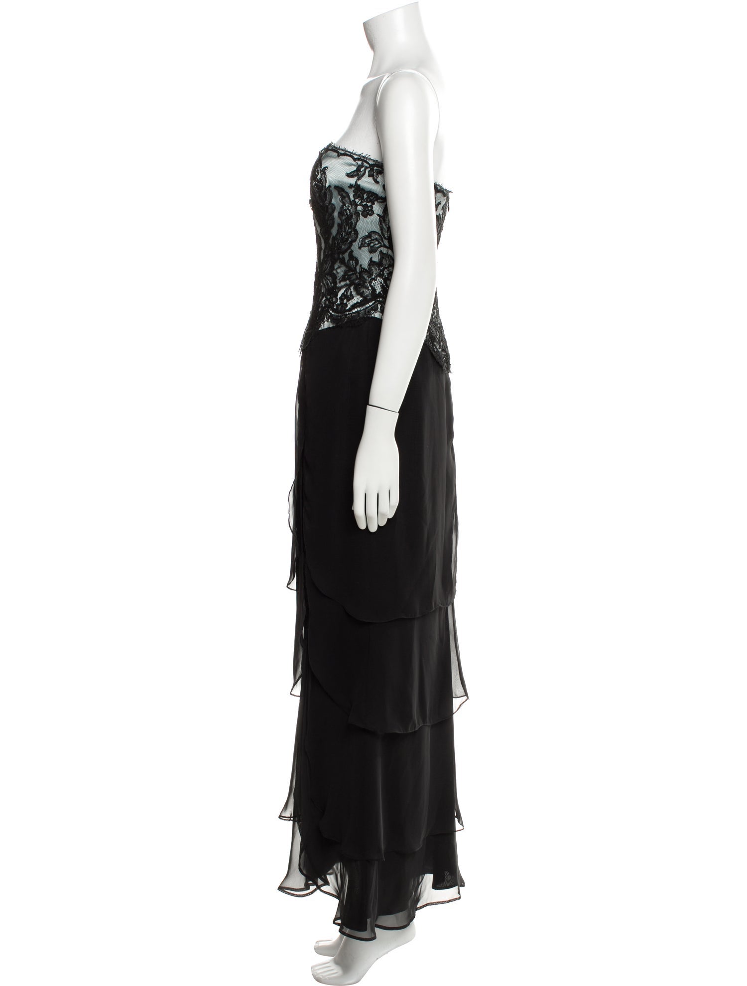 Rose Taft Strapless Long Dress