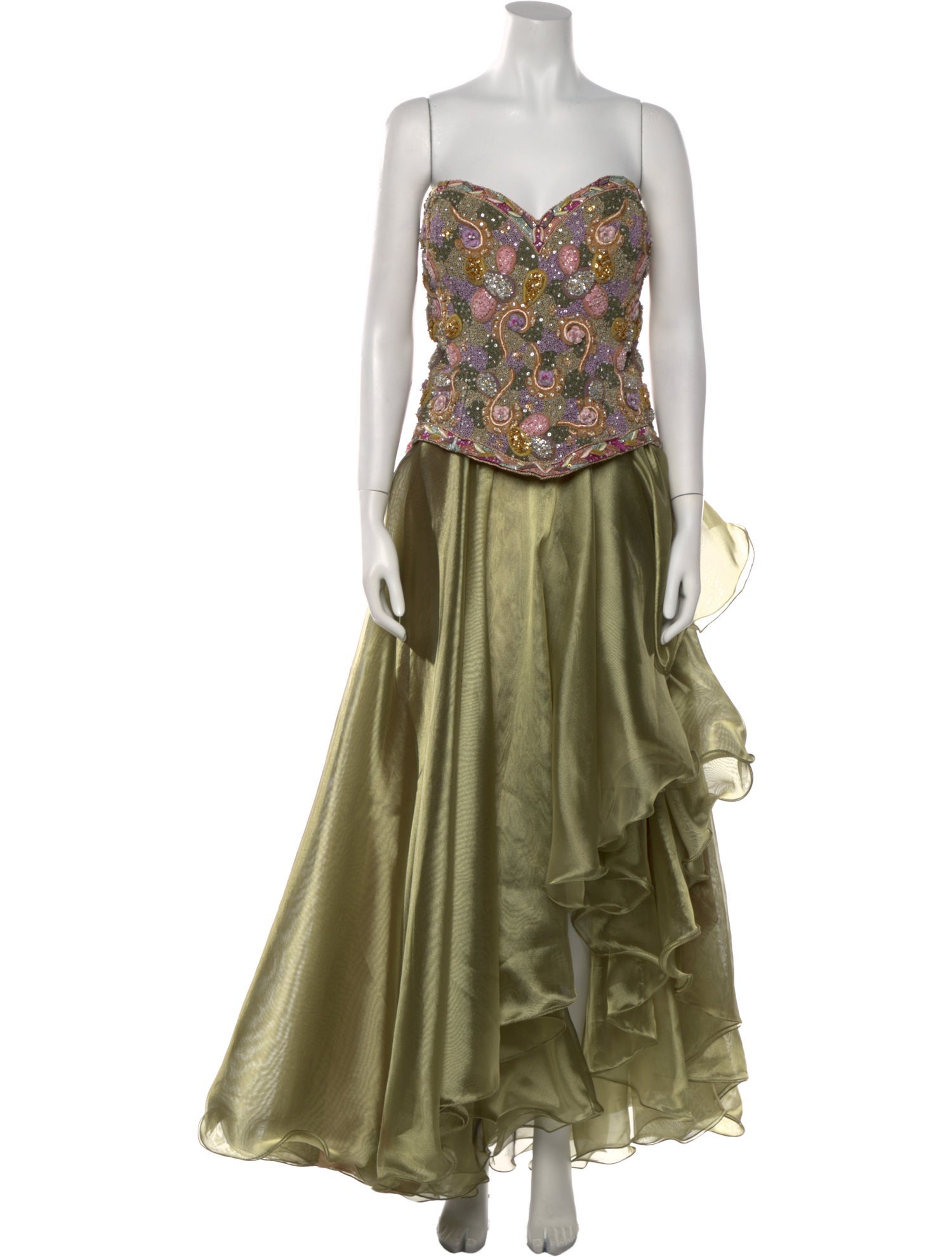 Rose Taft Patterned Long Dress