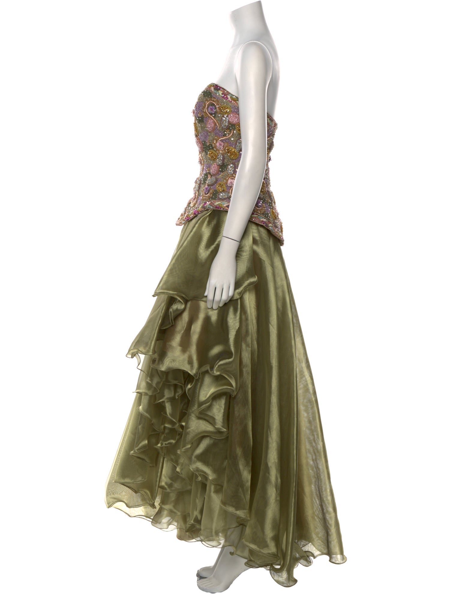 Rose Taft Patterned Long Dress