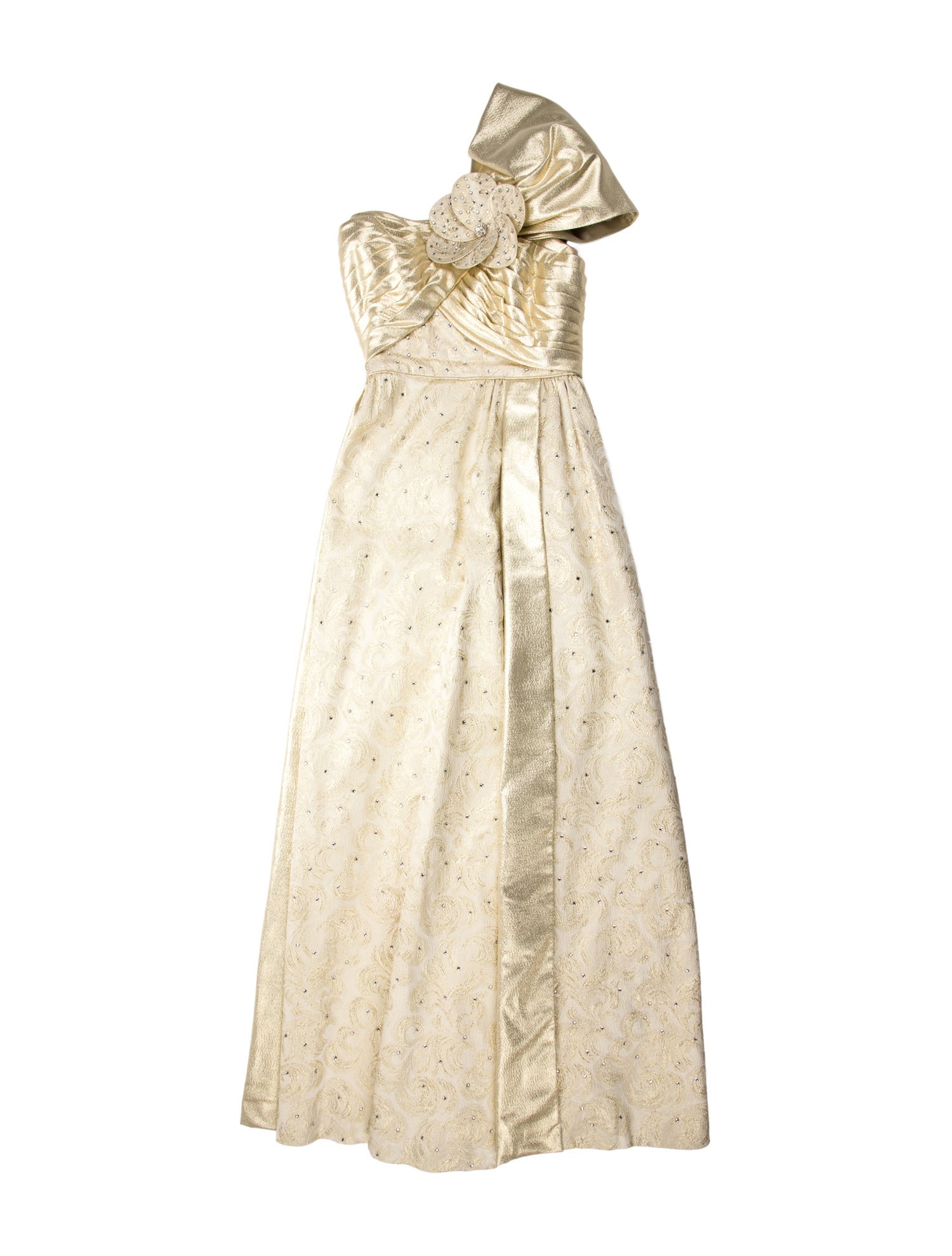 Rose Taft One-Shoulder Long Dress