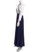 Rose Taft V-Neck Long Dress