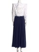 Rose Taft V-Neck Long Dress