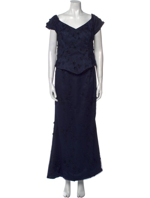 Rose Taft V-Neck Mini Dress