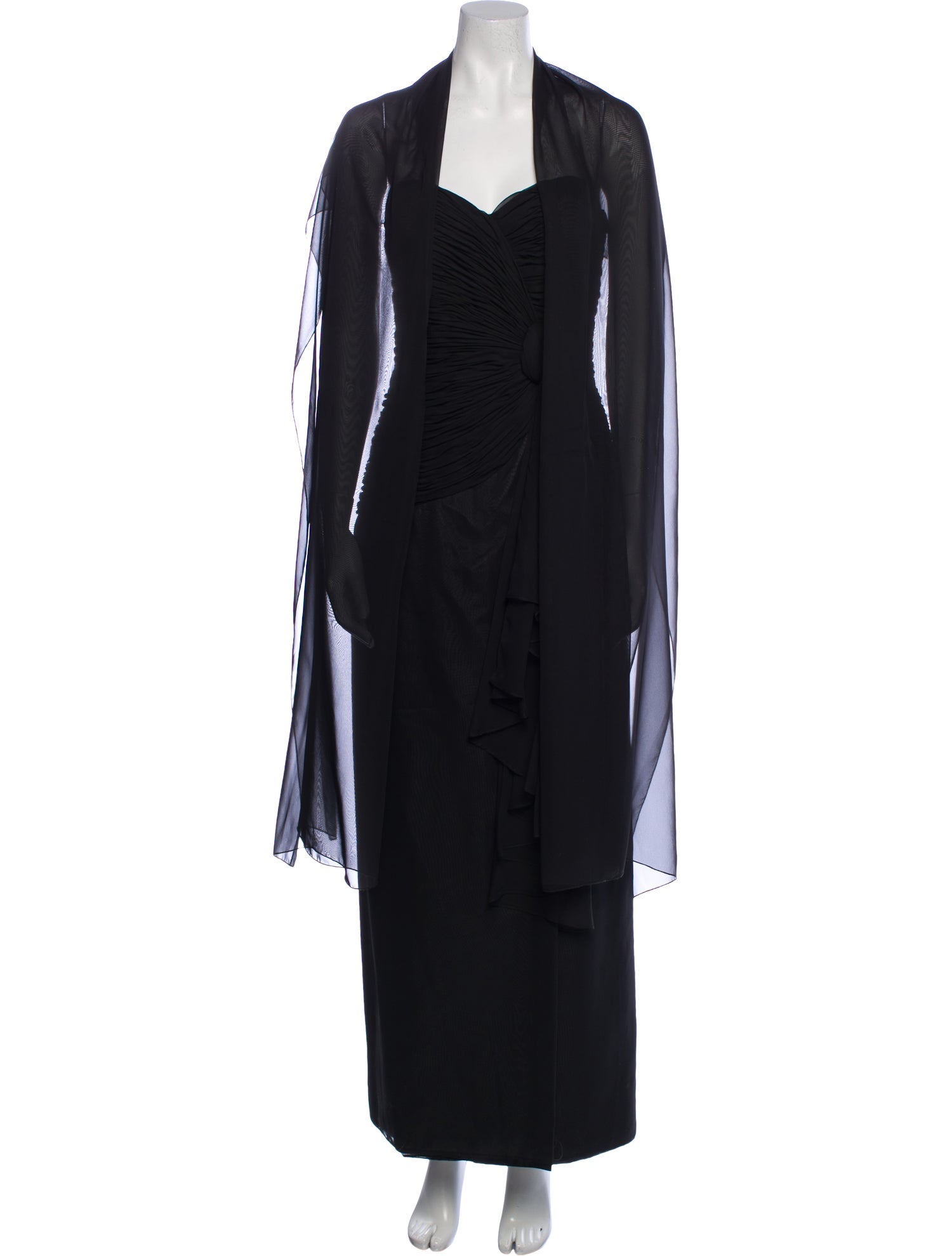 Rose Taft V-Neck Midi Length Dress