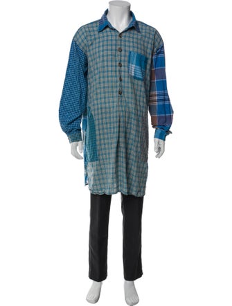 RTH Plaid Print Lounge Top