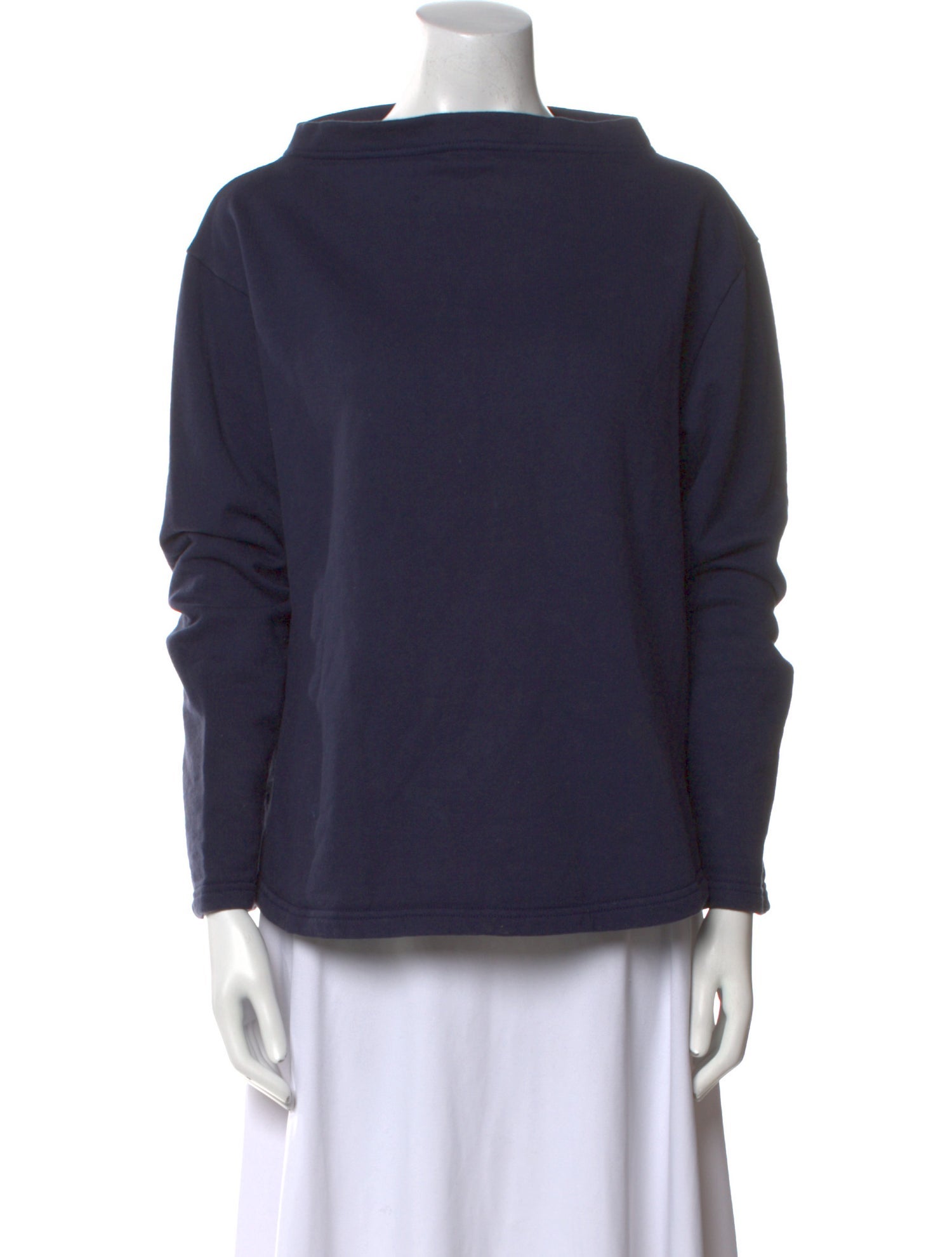 RTH Bateau Neckline Long Sleeve Sweatshirt